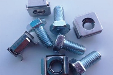 Stainless steel adjuster bolts and cage nuts.